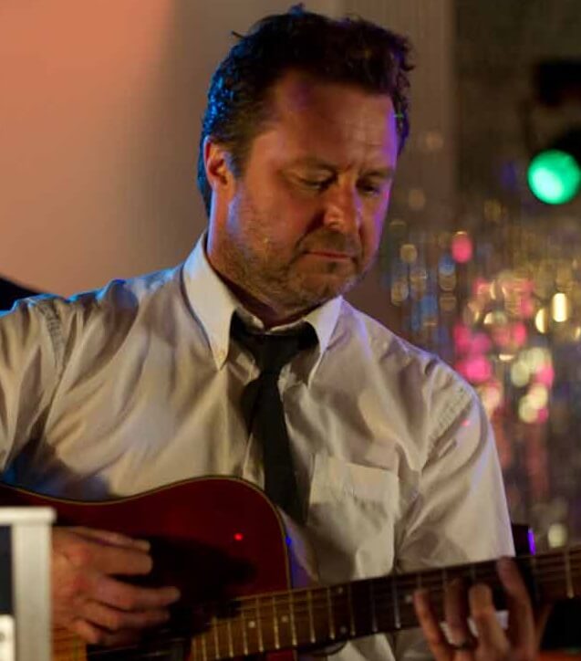 image of Jim Chadwin playing acoustic guitar